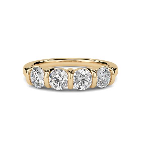 DHHET167 Classic Four Stone Round Diamond Eternity Ring