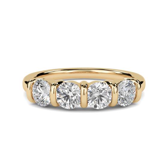 DHHET167 Classic Four Stone Round Diamond Eternity Ring