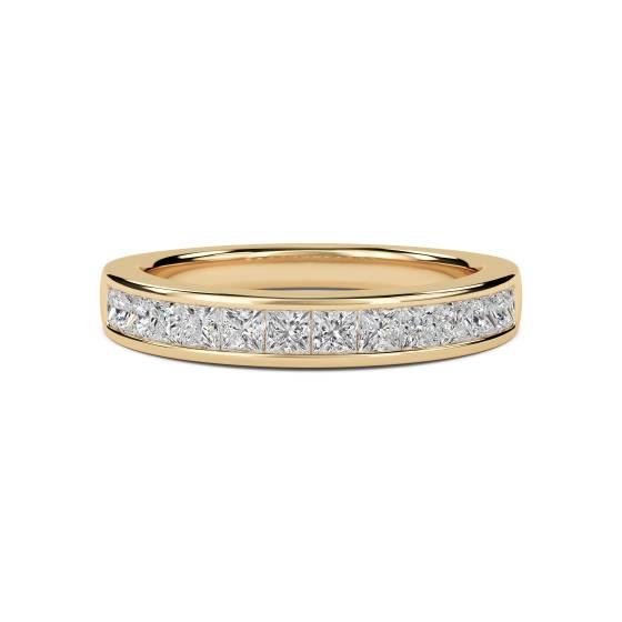 3.5mm Princess Diamond Half Eternity Ring