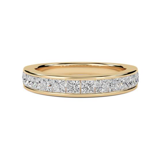 4mm Princess Diamond Half Eternity Ring