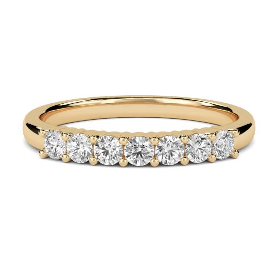 DHMT07053 7 Stone Round Diamond Half Eternity Ring