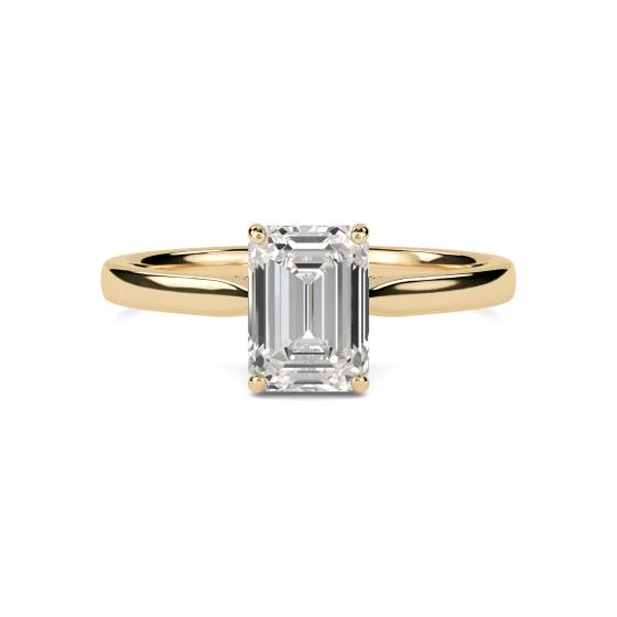 Emerald Diamond Engagement Ring
