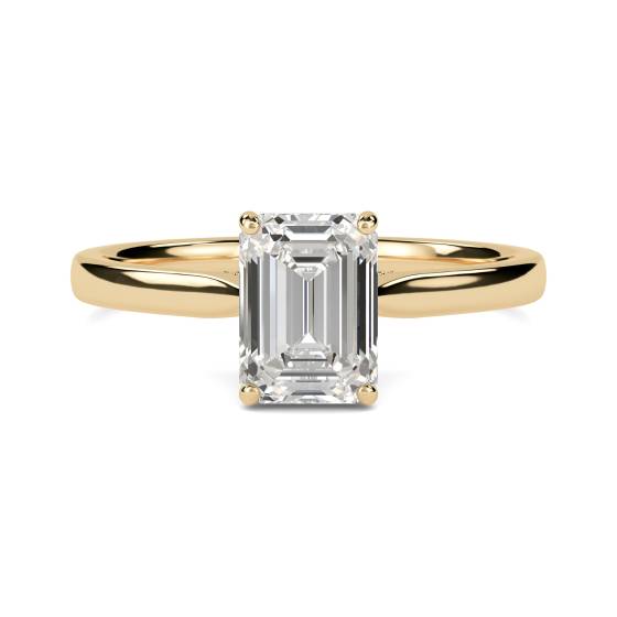 Emerald Diamond Engagement Ring