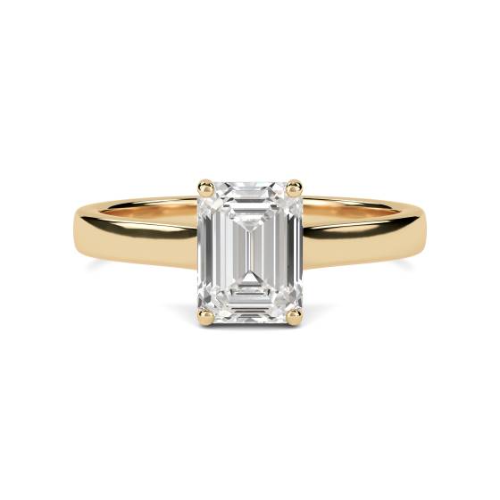 Emerald Diamond Engagement Ring