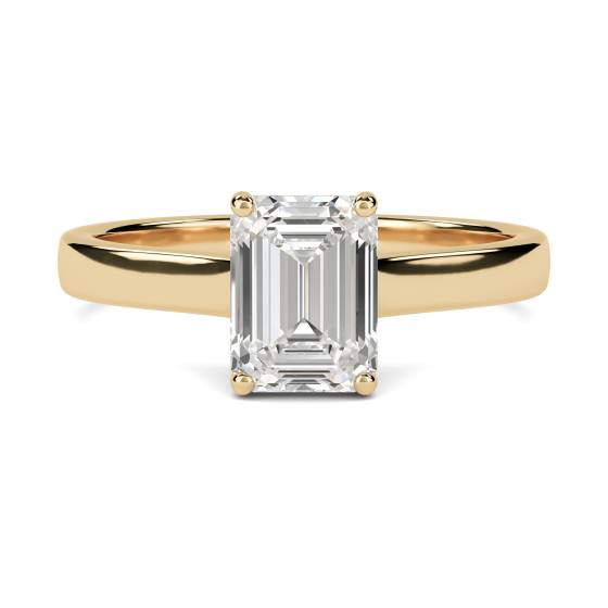 Emerald Diamond Engagement Ring