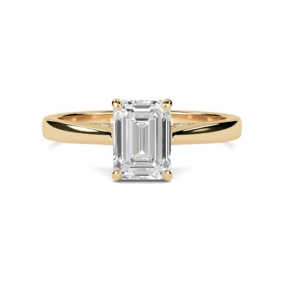 Elegant Emerald Diamond Engagement Ring