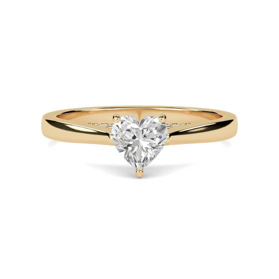 Elegant Heart Diamond Engagement Ring