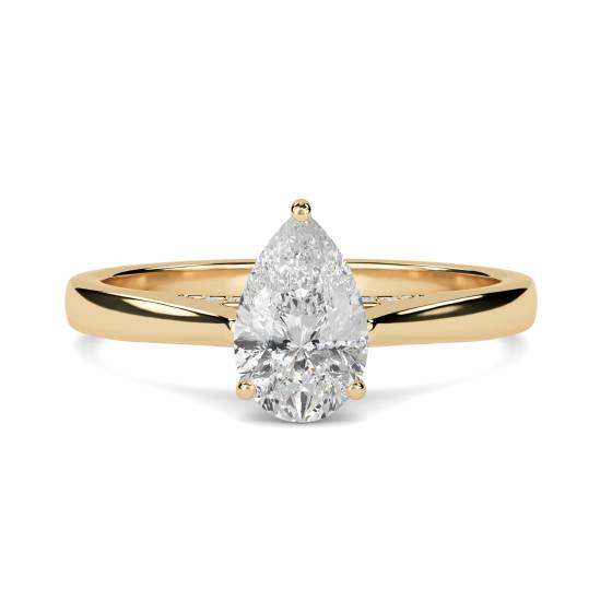 Elegant Pear Diamond Engagement Ring
