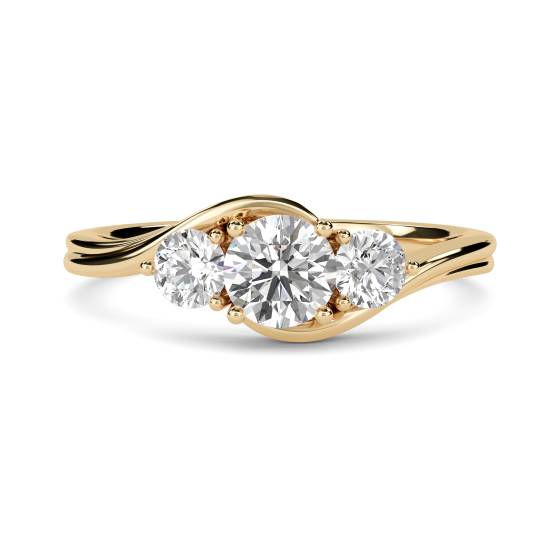 Unique Round Diamond Trilogy Ring