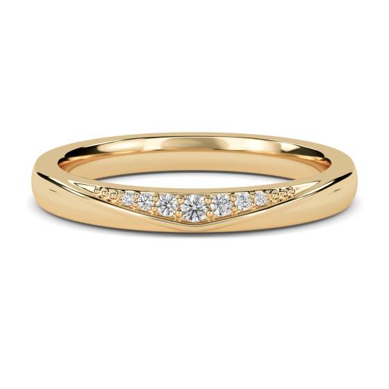 2.5mm Shaped Diamond Wedding Ring