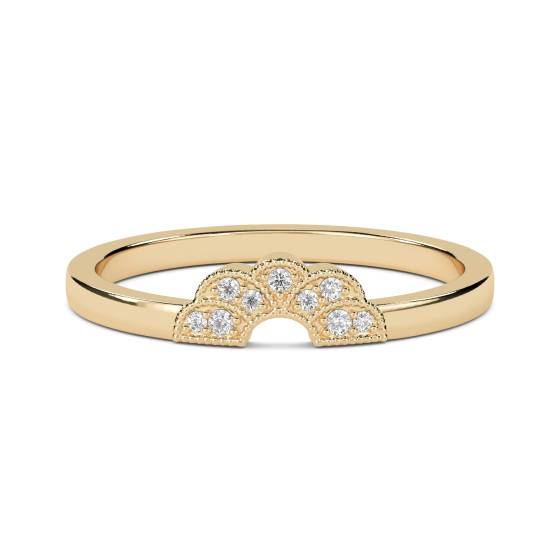 0.10ct VS/F-G Round Diamond Shaped Wedding Ring