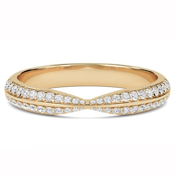 2.5mm Round Diamond Shaped Wedding Ring