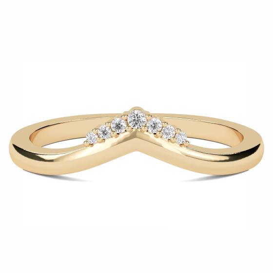 2mm Round Diamond Shaped Wedding Band
