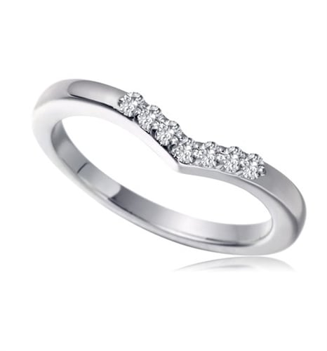 Diamond Wishbone Wedding Ring | 18 Carat White Gold | London Victorian Ring  Co – The London Victorian Ring Co