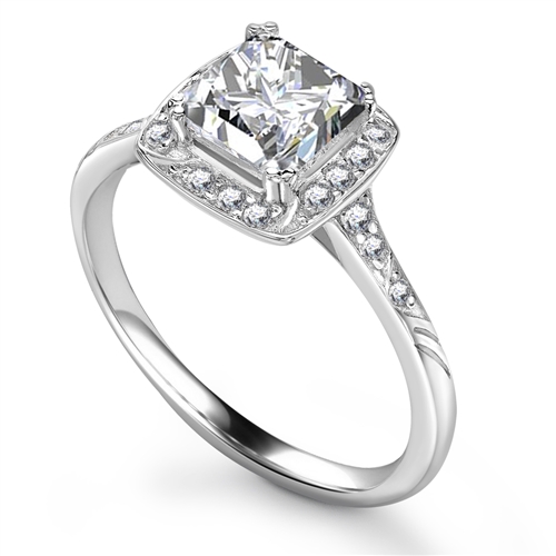 Round Brilliant Halo Diamond Engagement Ring