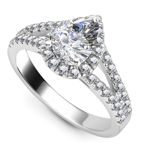 14K White Gold Round Halo Engagement Ring 50892-E-1-4-14KW | Ballard &  Ballard | Fountain Valley, CA