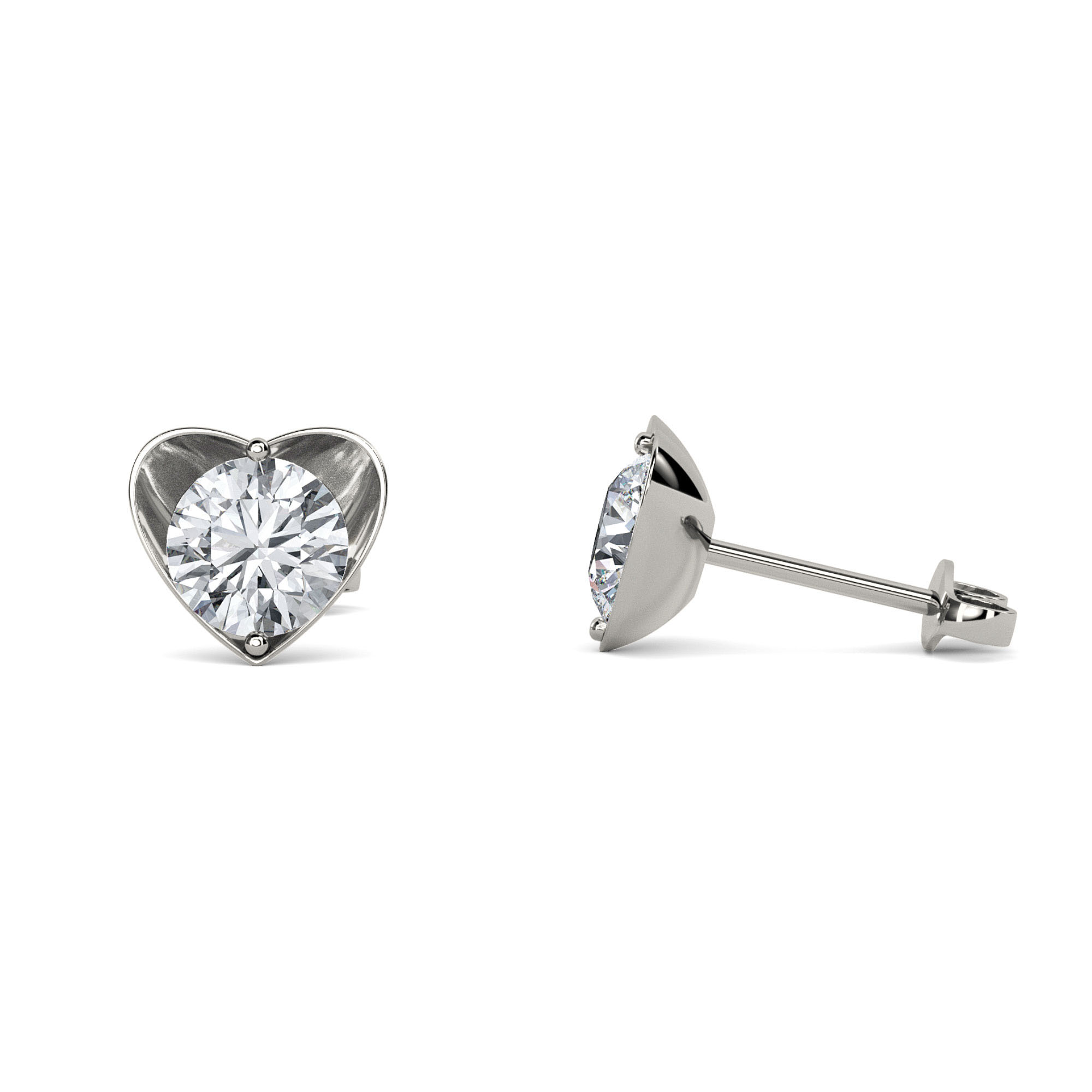 ◆STONEHENgE◆ 14K Heart Earrings Minimalist Heart Shaped Earrings Synthetic Stone Ivory White