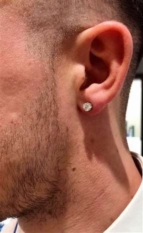 Men's Diamond Stud Earrings 1/6 ct tw Round 10K White Gold | Jared-sgquangbinhtourist.com.vn