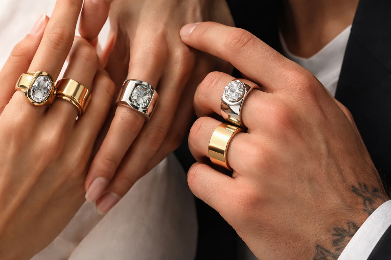 Are chunky wedding rings back in fashion?