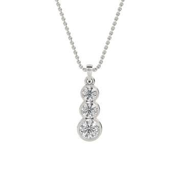 Modern 0.45 Carat Diamond Trilogy Three Stone Pendant | Fine Jewels of  Harrogate