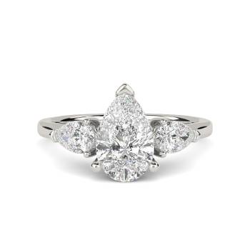 Pear Shaped Classic Engagement Ring - Maryam - Sylvie Jewelry