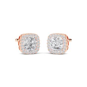 Acesio 1.5ct Cushion Lab Diamond Earring | Fiona Diamonds