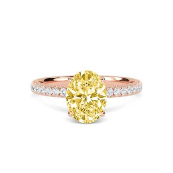 GIA 2 Carat Fancy Intense Yellow Diamond Engagement Ring