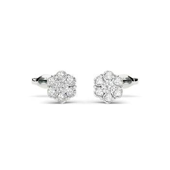 Top more than 166 round diamond cluster earrings best