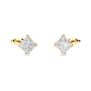 Buy 14K White Gold ,yellow Fancy 1.82ct Diamonds Earrings. DIER0143 G,JJJ  Online in India - Etsy
