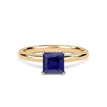 Princess Cut Blue Sapphire Infinity Ring with Diamond - Engagement Ring,  14K White Gold, US 5.00 - Walmart.com
