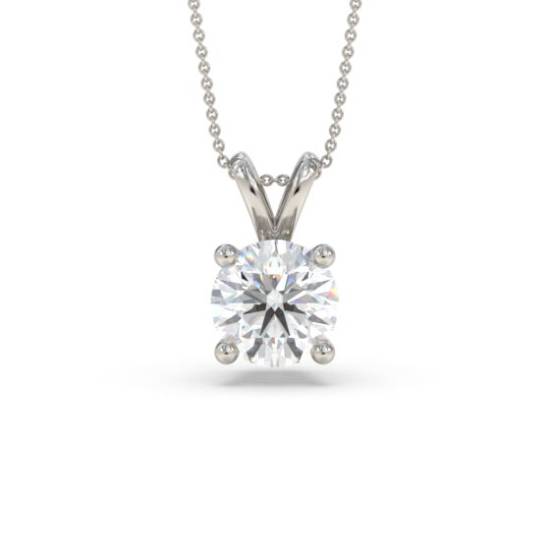 Traditional Round Diamond Pendant