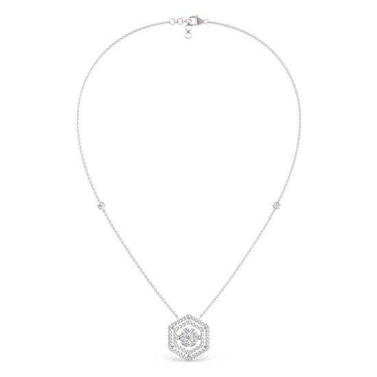 Movable Round Diamond Designer Necklace
