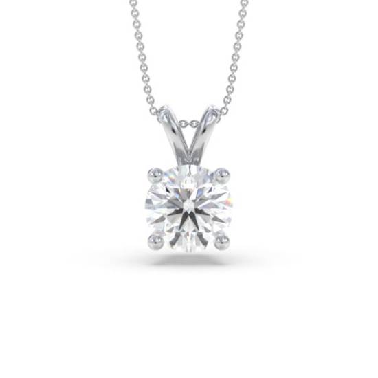 Traditional Round Diamond Pendant