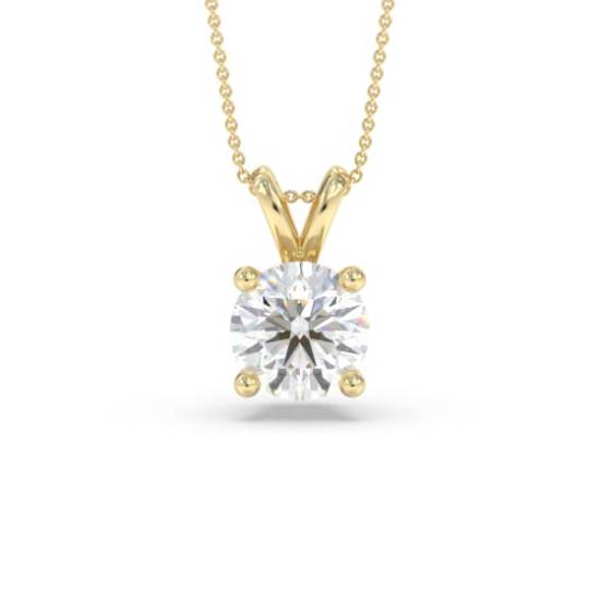 Traditional Round Diamond Pendant