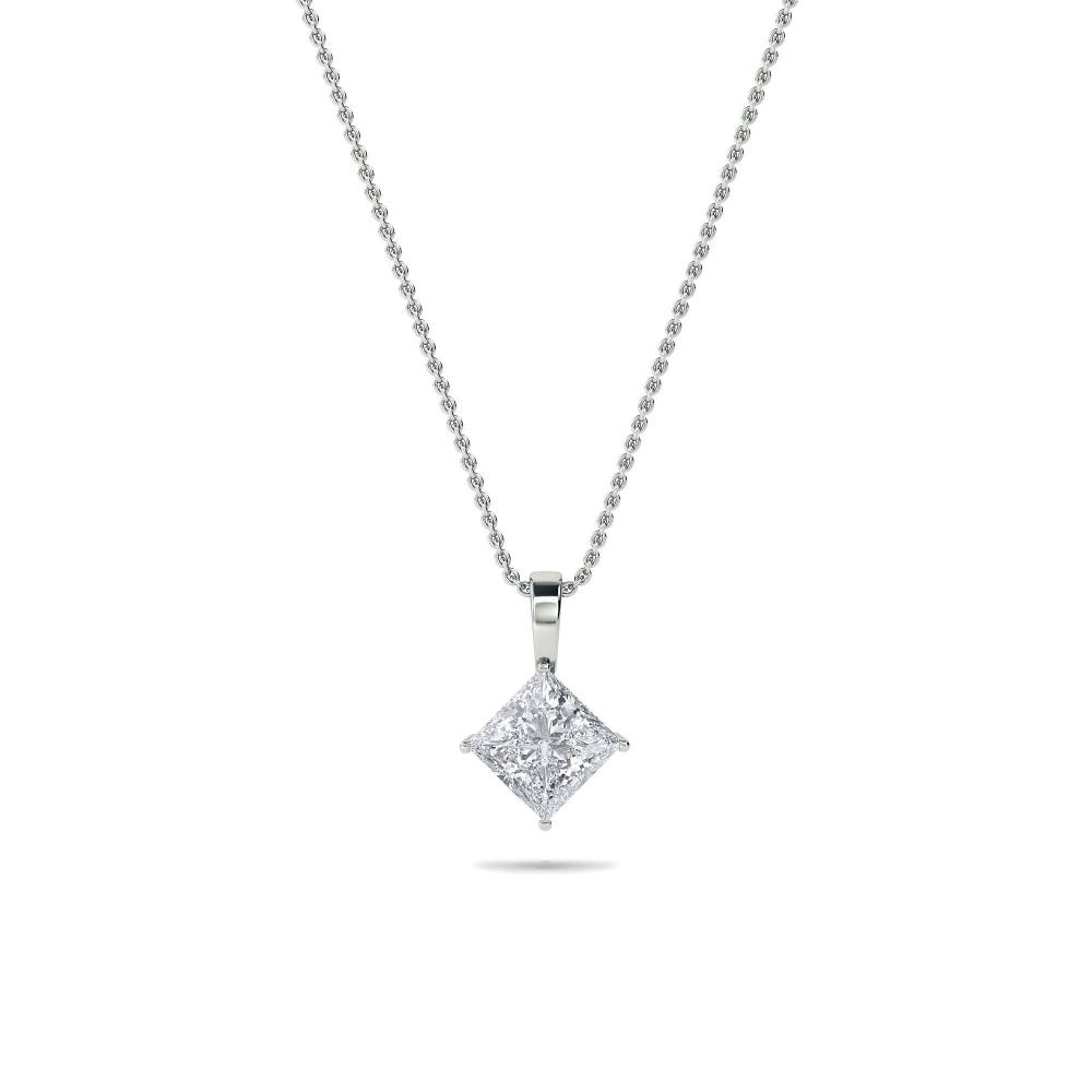 Princess Cut Diamond Necklace – Harold Stevens